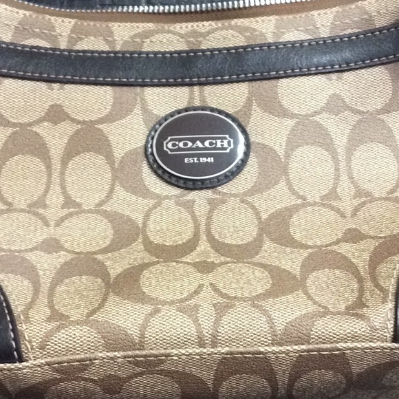 Coach Tan and Black Women's Bag - Picture 3 of 4